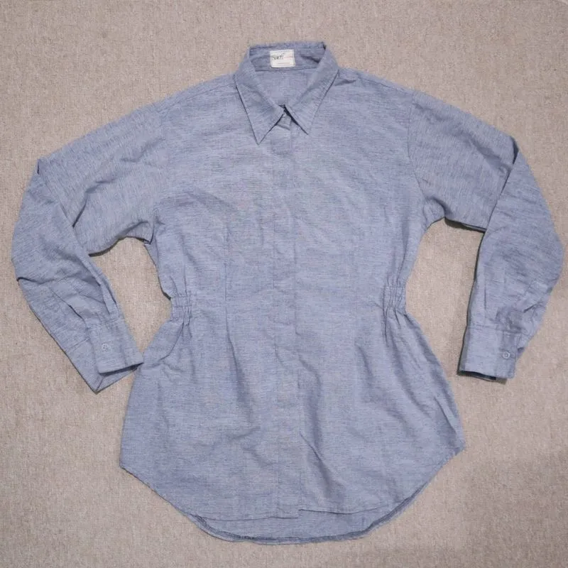 Kemeja Wispie Fit Body Katun Biru Light Denim Lengan Panjang photo 1