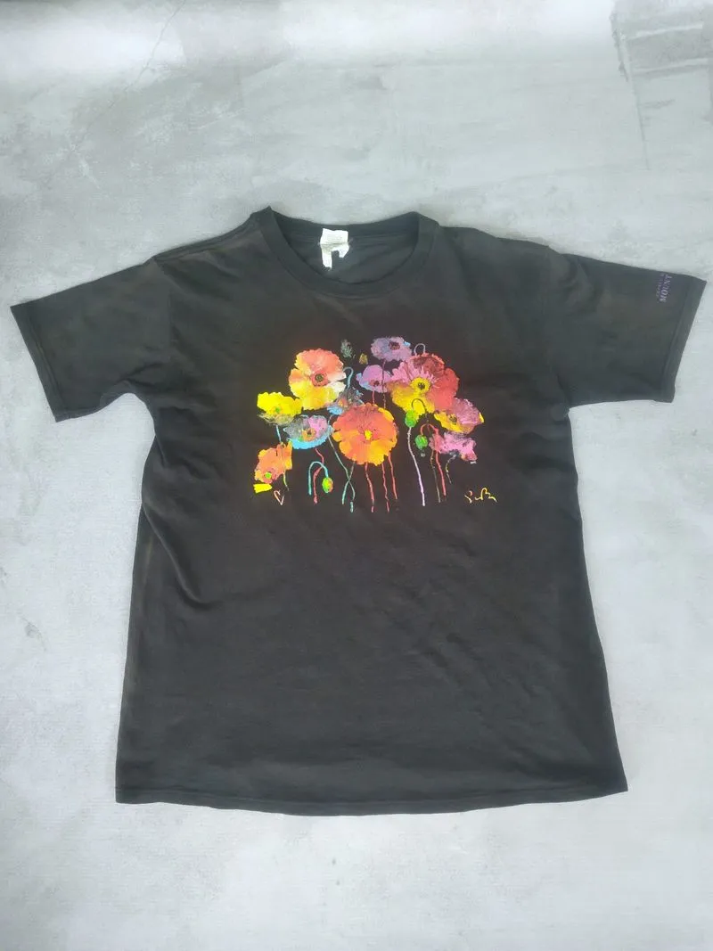Kaos vintage 90s Simon Bull  Sunflower art Delta Ameican photo 1