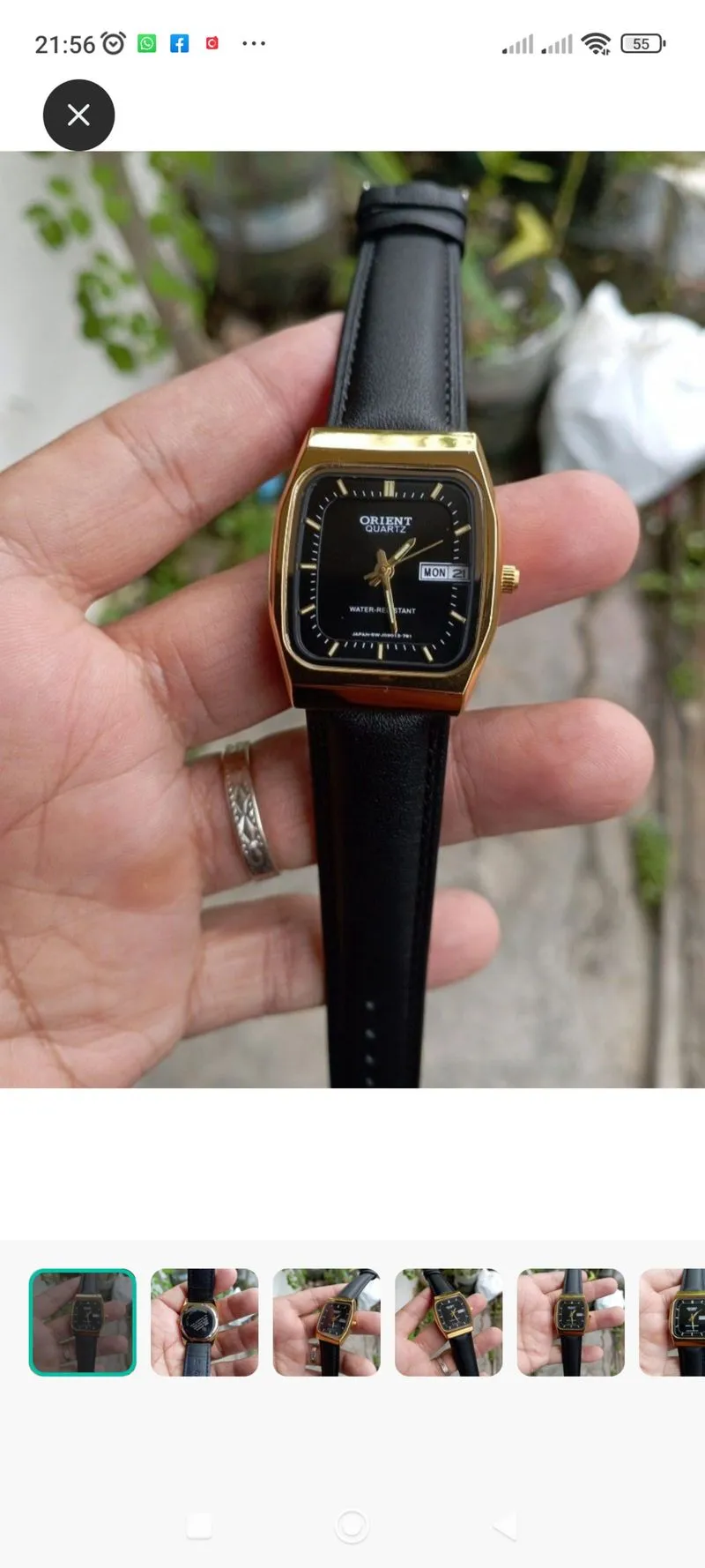 Jam tangan pria quartz orient dial hitam photo 1