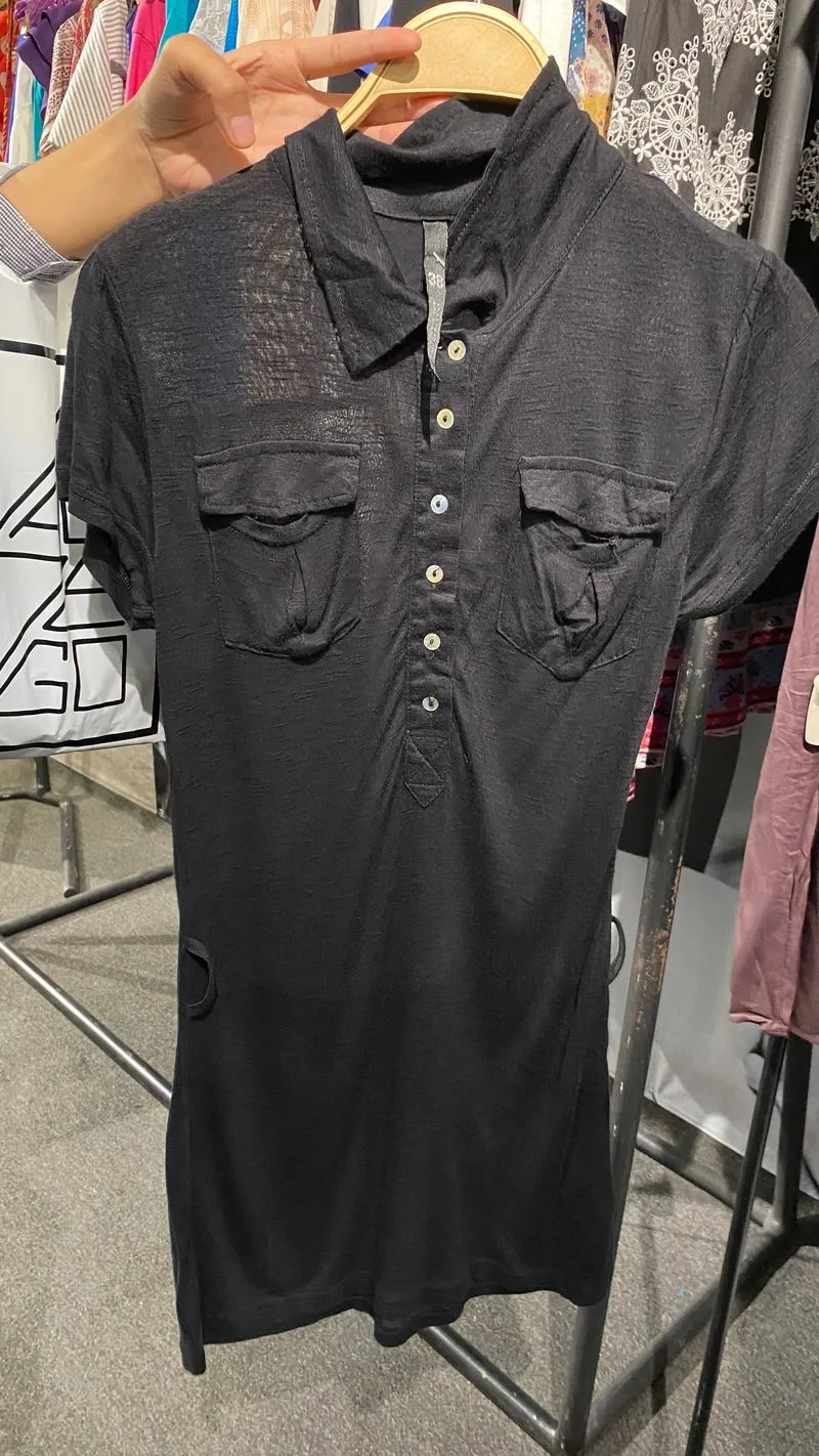 H&M Minimalist Casual Casual dress Wanita black photo 1