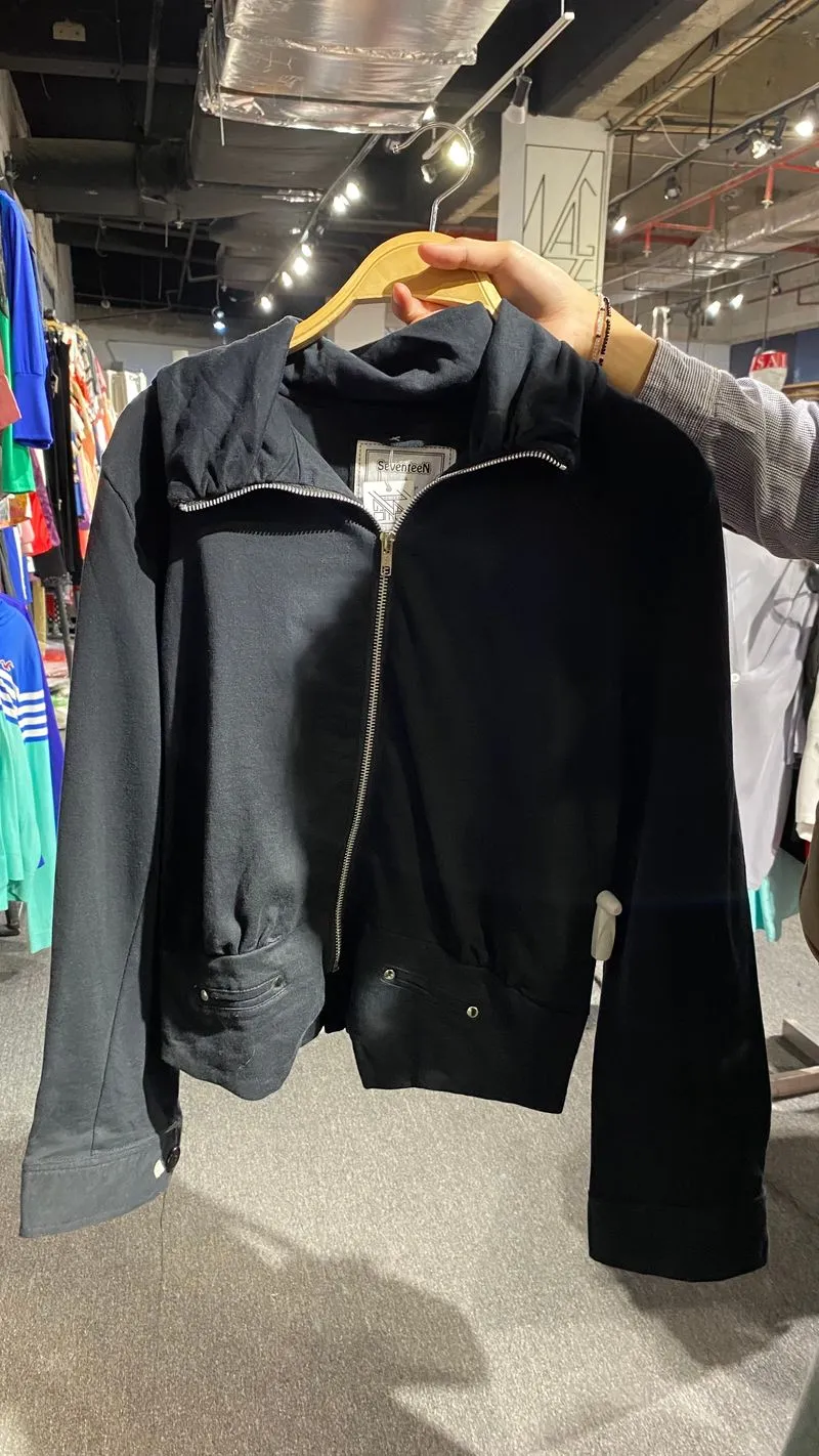 Grunge Biker Bomber jacket Wanita black photo 1