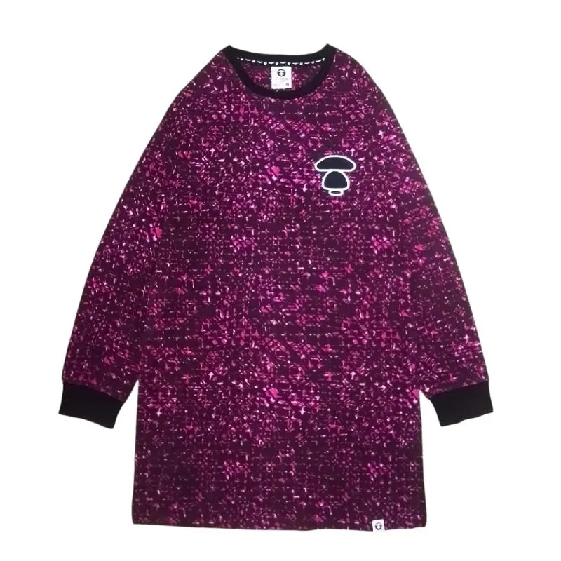 A Bathing Ape BAPE Womens Long Sweater Purple Pink photo 1