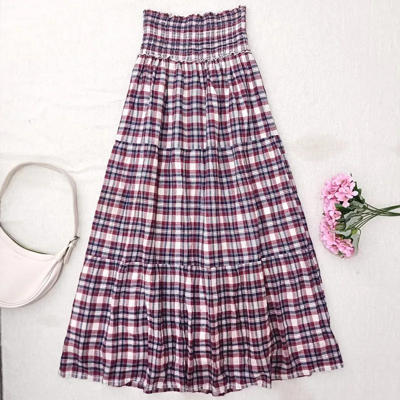 URBAN NOW Kemben Dress Katun Kotak | Tiered Maxi Flowy Stret photo 1