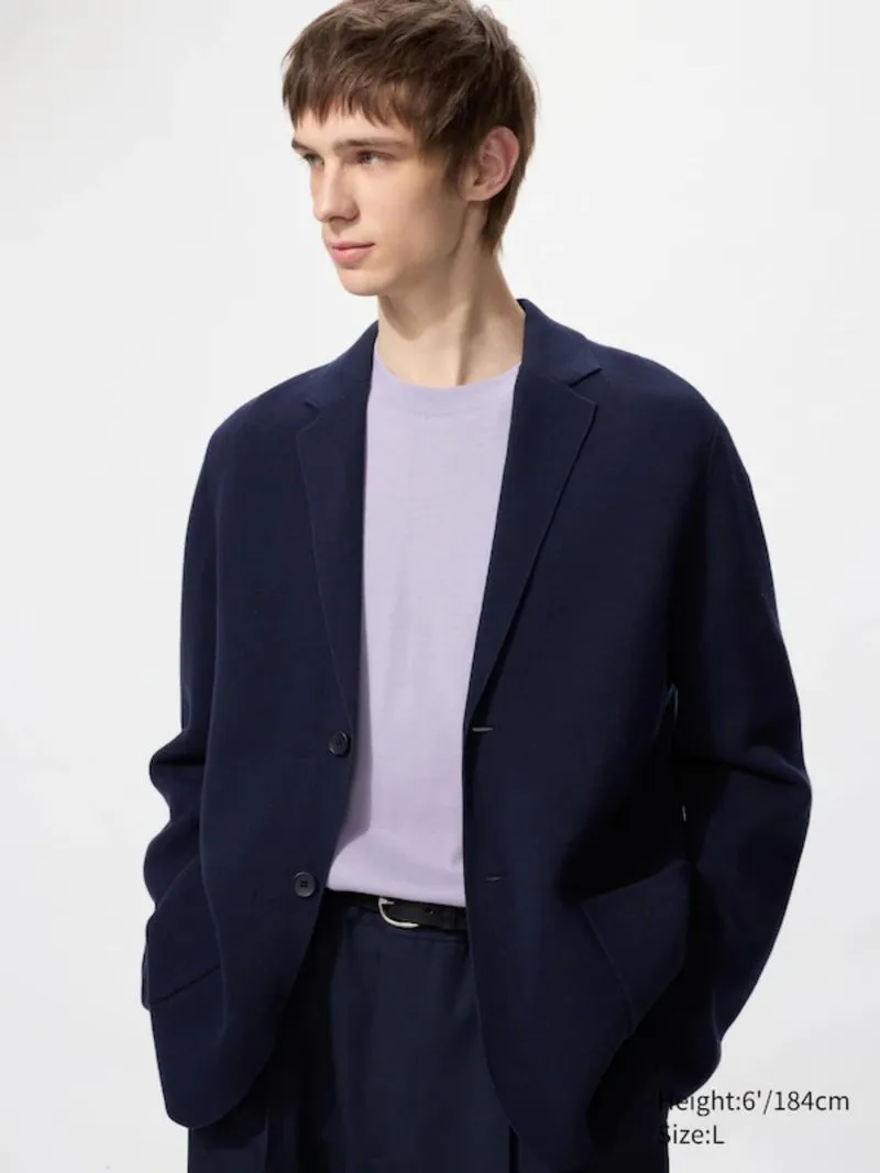 ZIOZIA Cardigan Knit Blazer Cashmere Navy photo 1