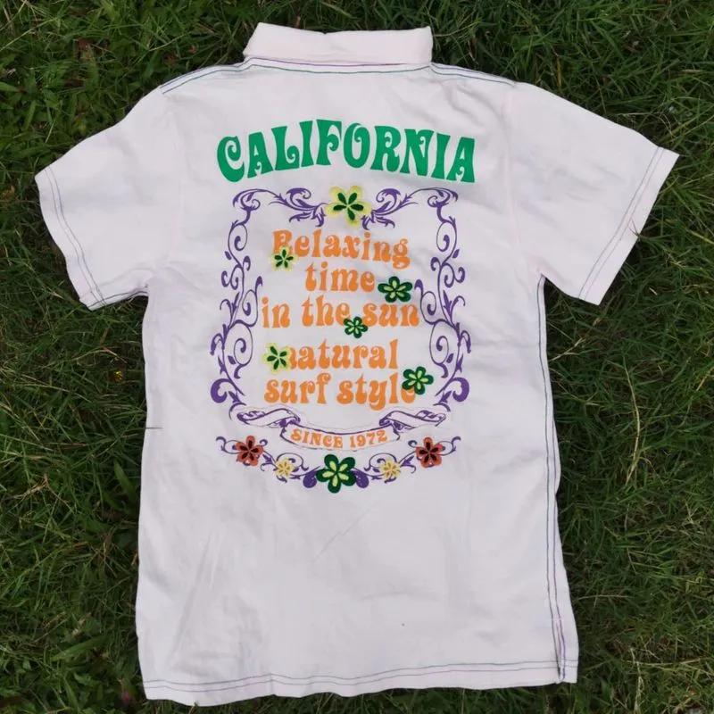 Polo Ocean Pacific y2k California bordir 2000s photo 1