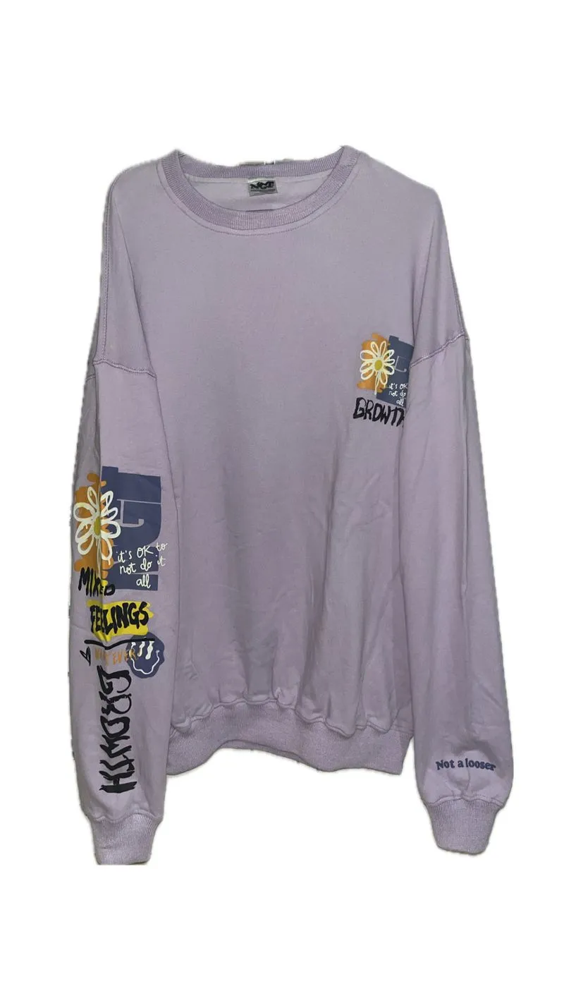 Streetwear Sweater Wanita purple photo 1