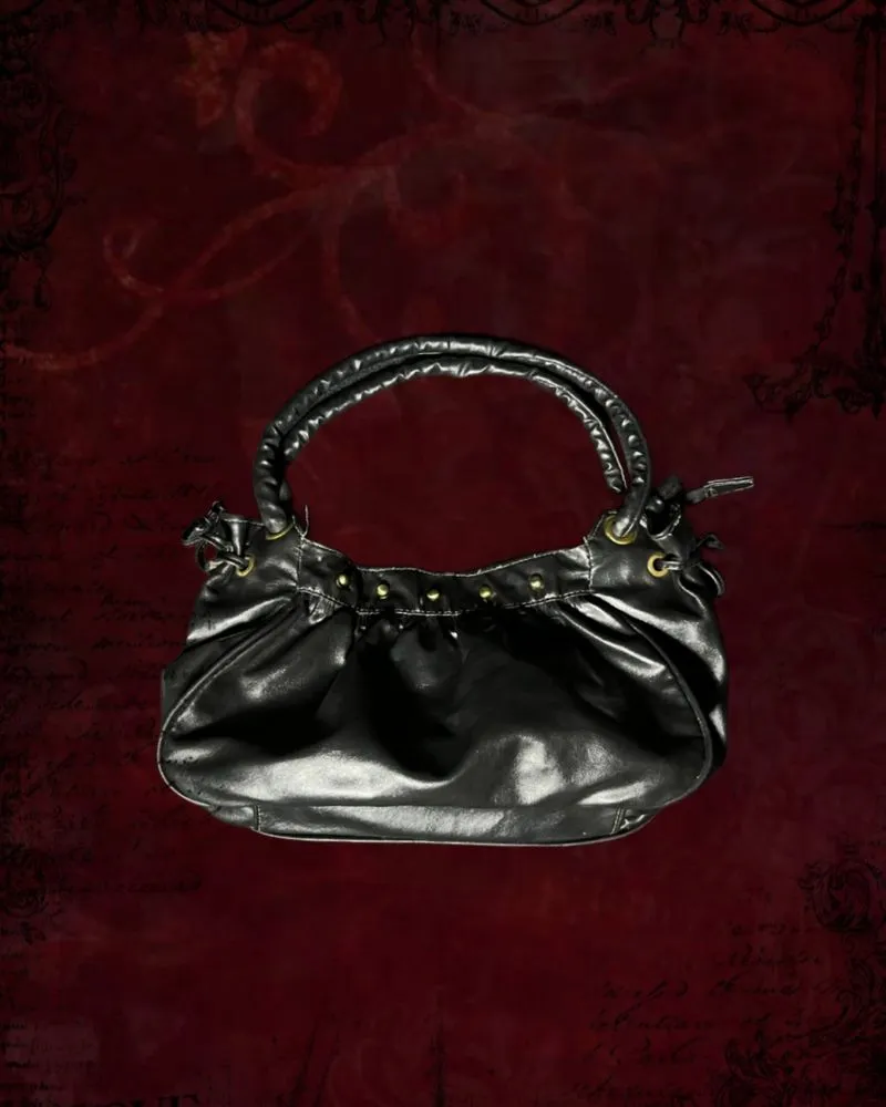 ✮Vintage Black Leather Shoulder Bag✮ photo 1