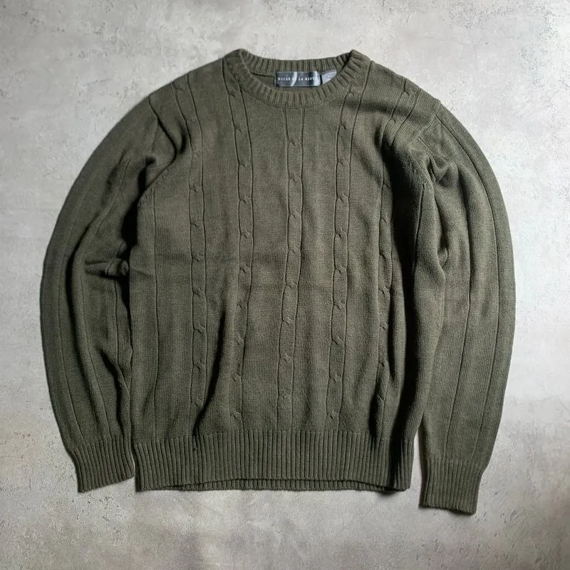 Cable Knit Oscar De Larenta Army photo 1