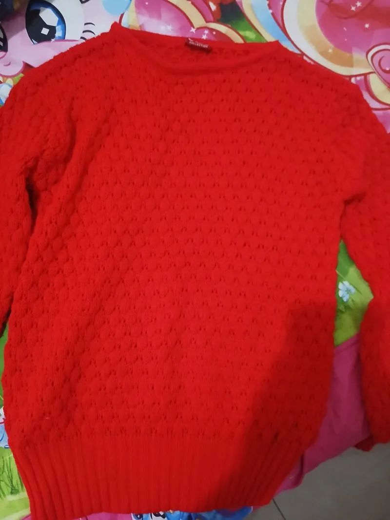 Sweater Rajut Merah Basic photo 1