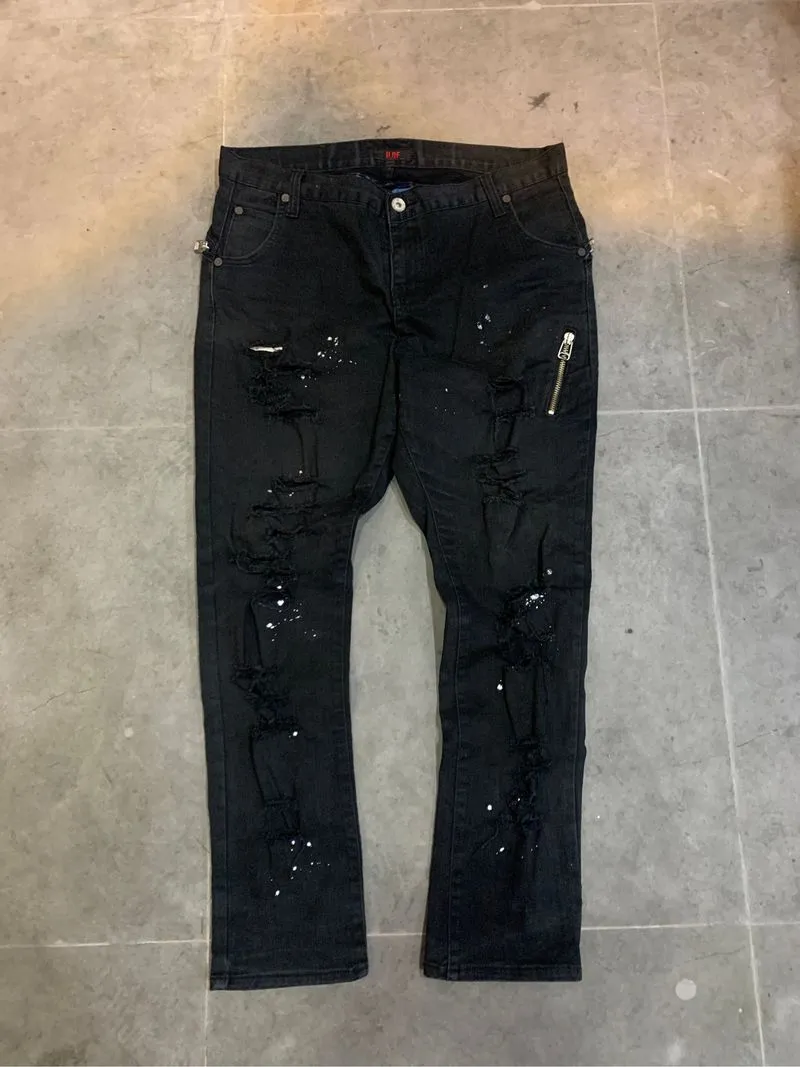 Avant-Garde Distressed Splatter Jeans by ILDF photo 1