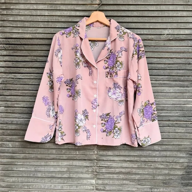 RB07 - Kemeja Hem Open Collar Silky Khloe’s Room photo 1