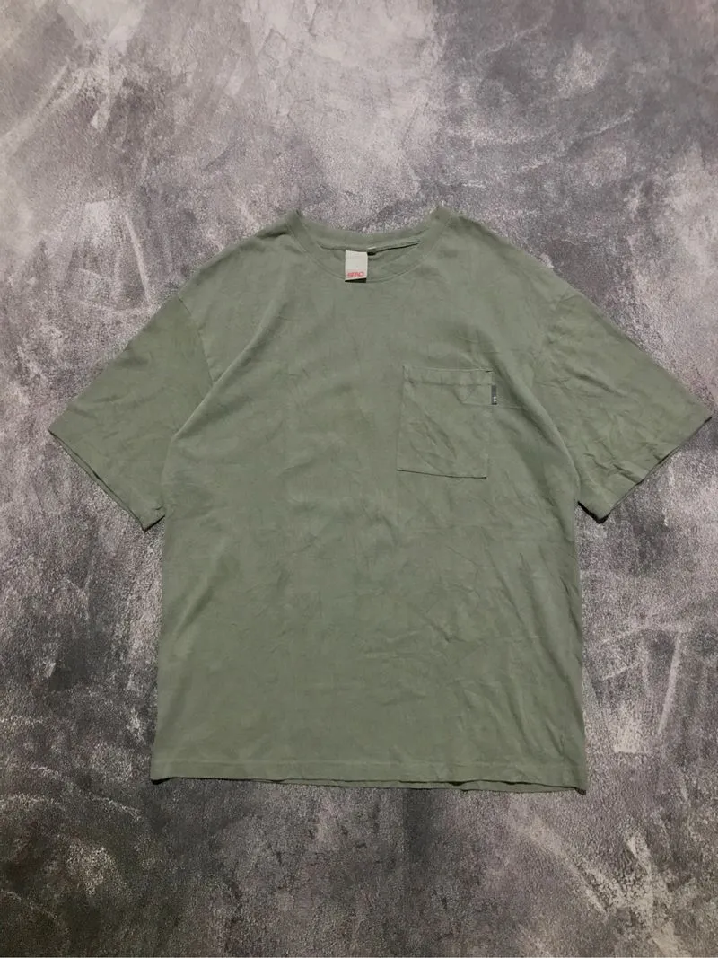 SPAO POCKET T-SHIRT SAGE COLOUR SECOND photo 1