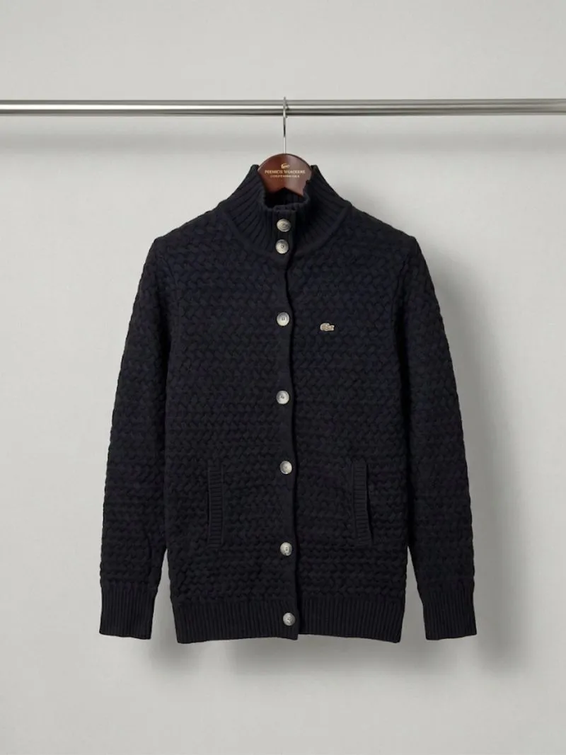 Knit Cardigan Lacoste Featuring Distinctive Textured photo 1