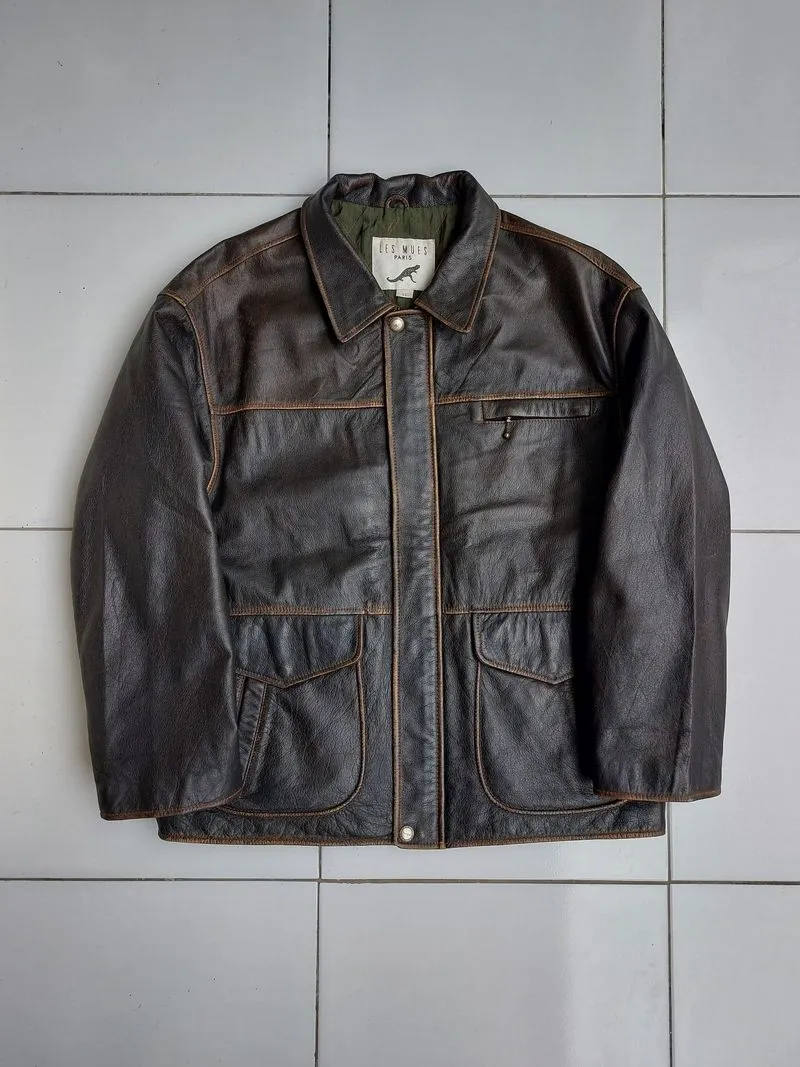 LES MUES JAKET KULIT VINTAGE LEATHER JACKET photo 1