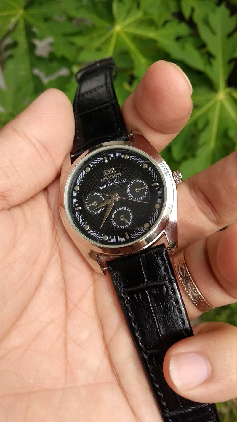 Jam tangan klasik stainless steel meteor water resist  photo 1