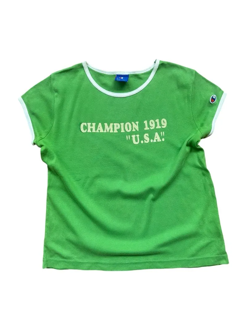 vintage y2k style USA champion tee kaos lengan pendek   photo 1