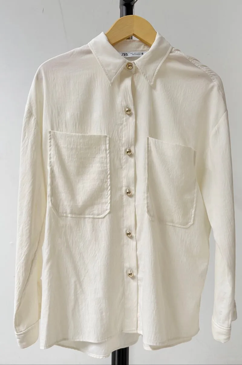 Zara shirt broken white photo 1