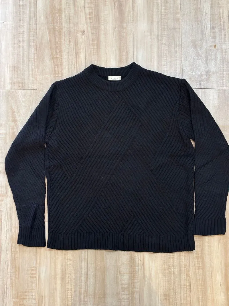 Streetwear Casual Sweatshirt Pria black photo 1