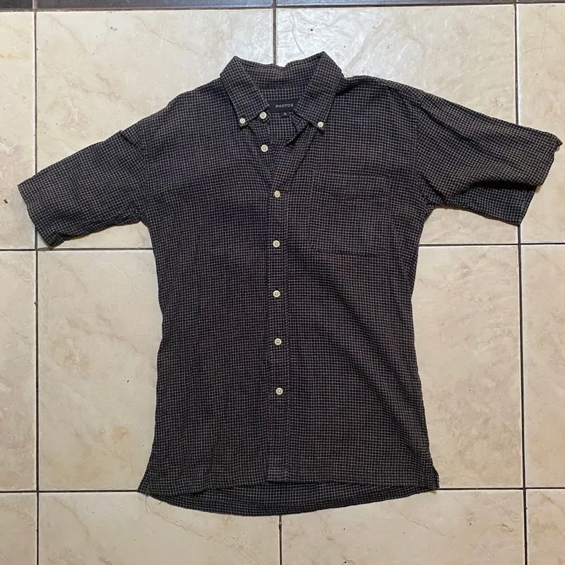 Skater Casual shirt Pria white black photo 1