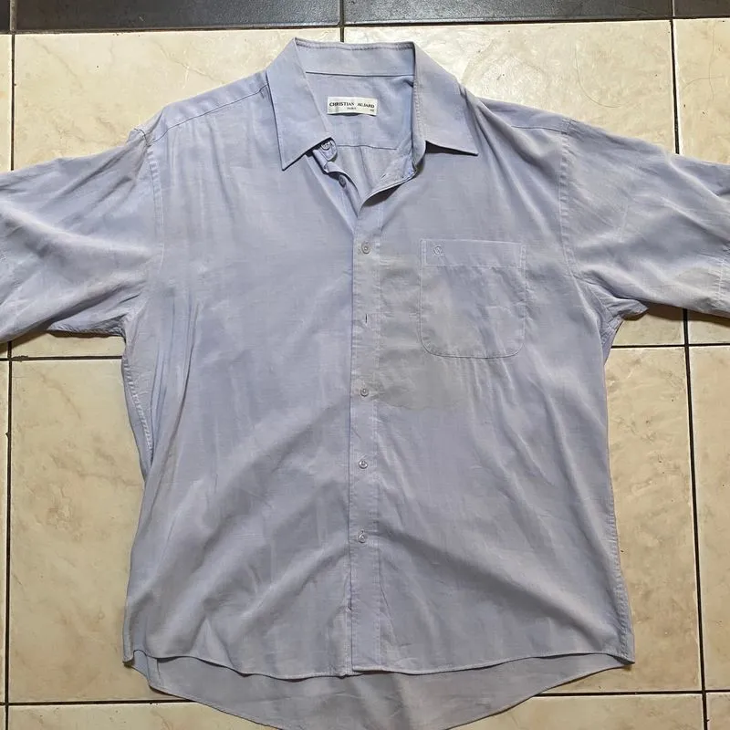 Minimalist Casual Casual shirt Pria blue photo 1