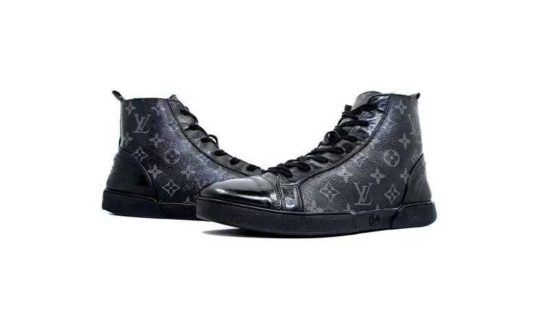 LOUIS VUITTON 'monogram eclipse match up' high top sneakers photo 1