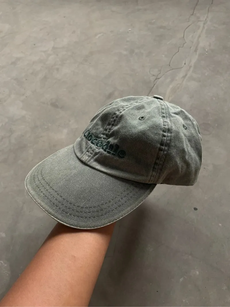 Vintage Topi Crocodile Cap Mosh Green Embordired Logo photo 1