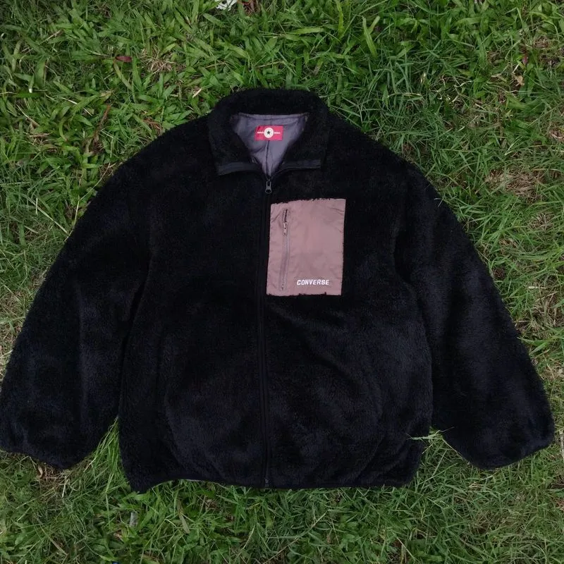 Jacket converse towel hitam photo 1