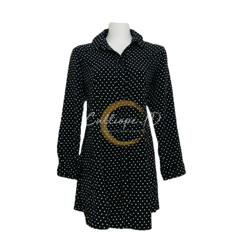 Casual Muslim Shirt Wanita white black photo 1