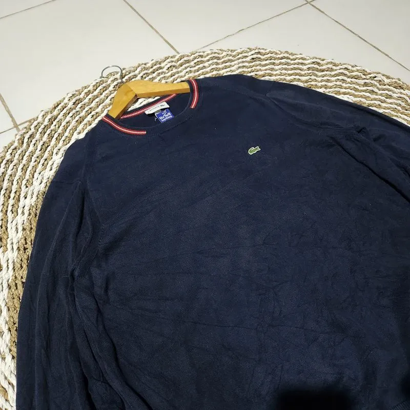 Lacoste Casual Sweater Wanita navy red photo 1