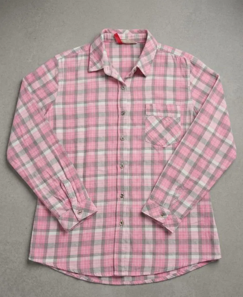 kemeja pink kotak-kotak  photo 1