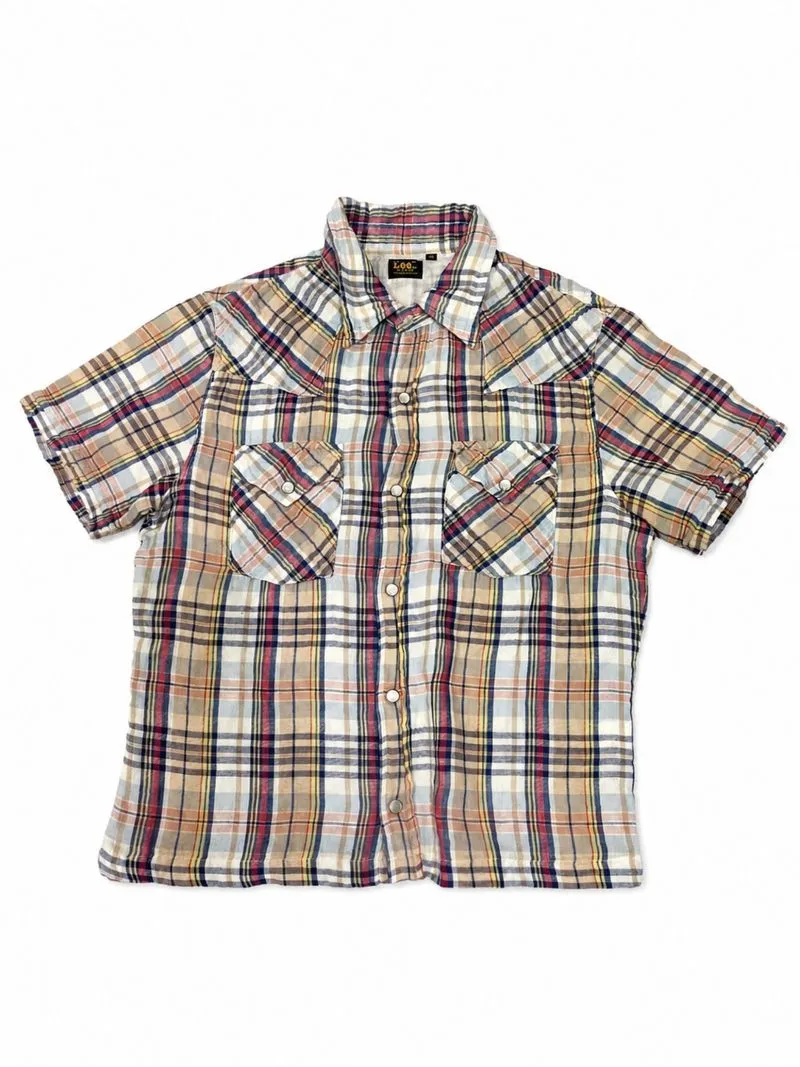Boxy Flannel Checkered Lee size M on tag photo 1