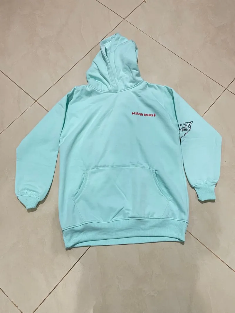 Streetwear Casual Hoody Pria blue photo 1