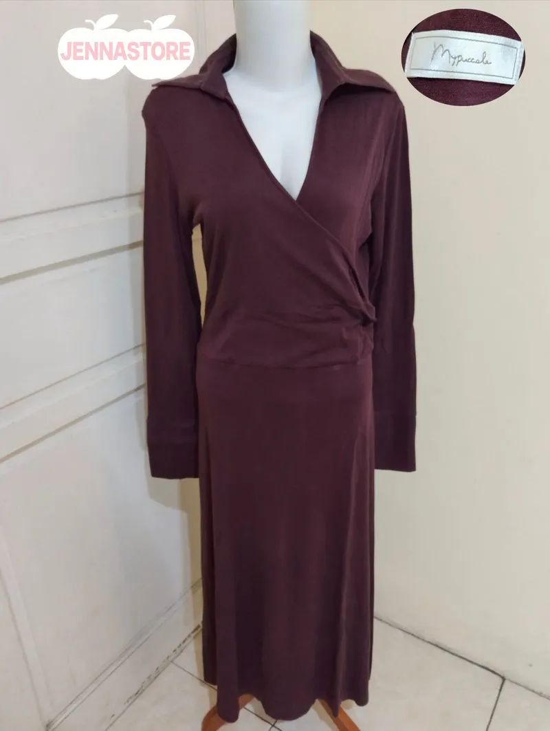 Kimono dress burgundy photo 1