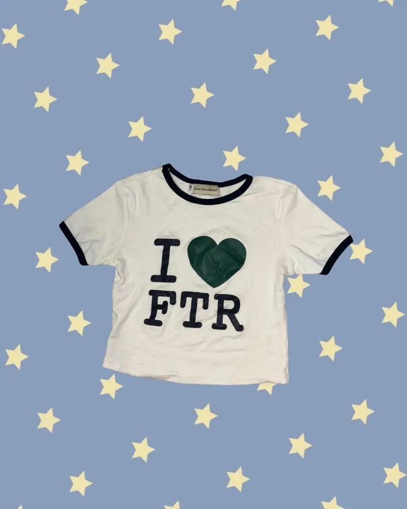 Graphic Crop Tee "I❤️FTR" photo 1