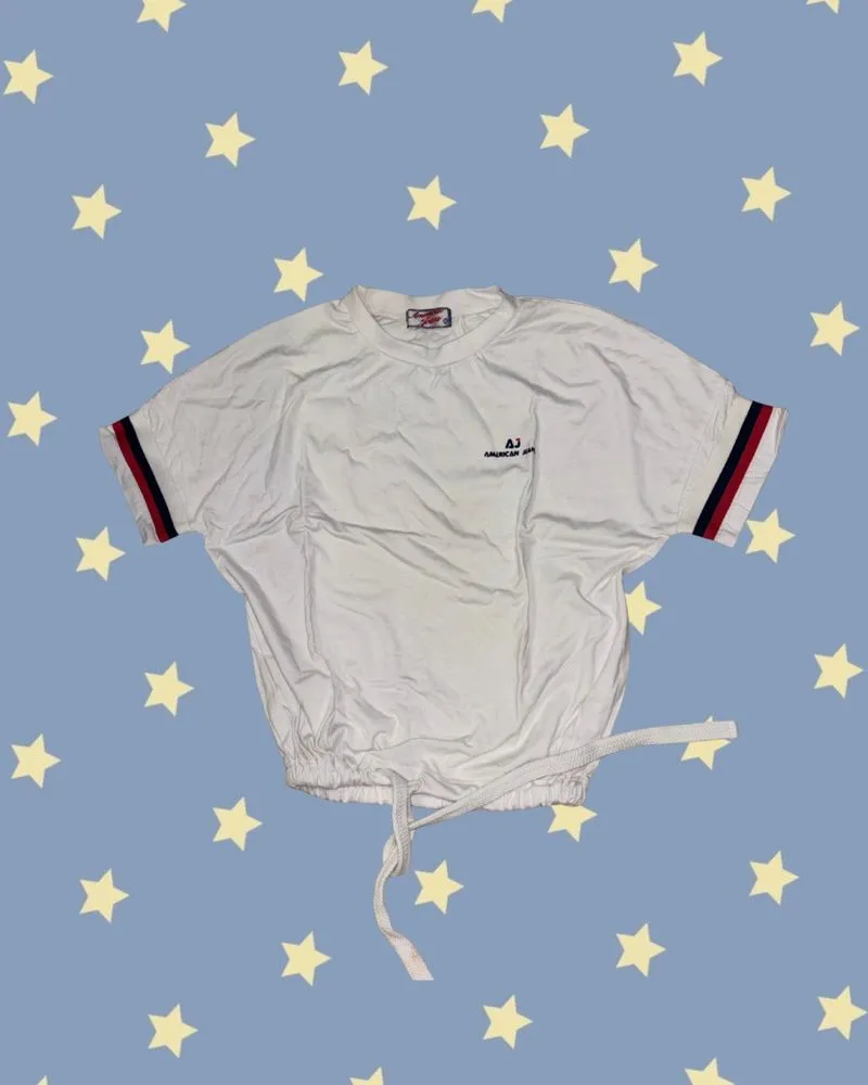 American Jeans Drawstring Crop Top photo 1