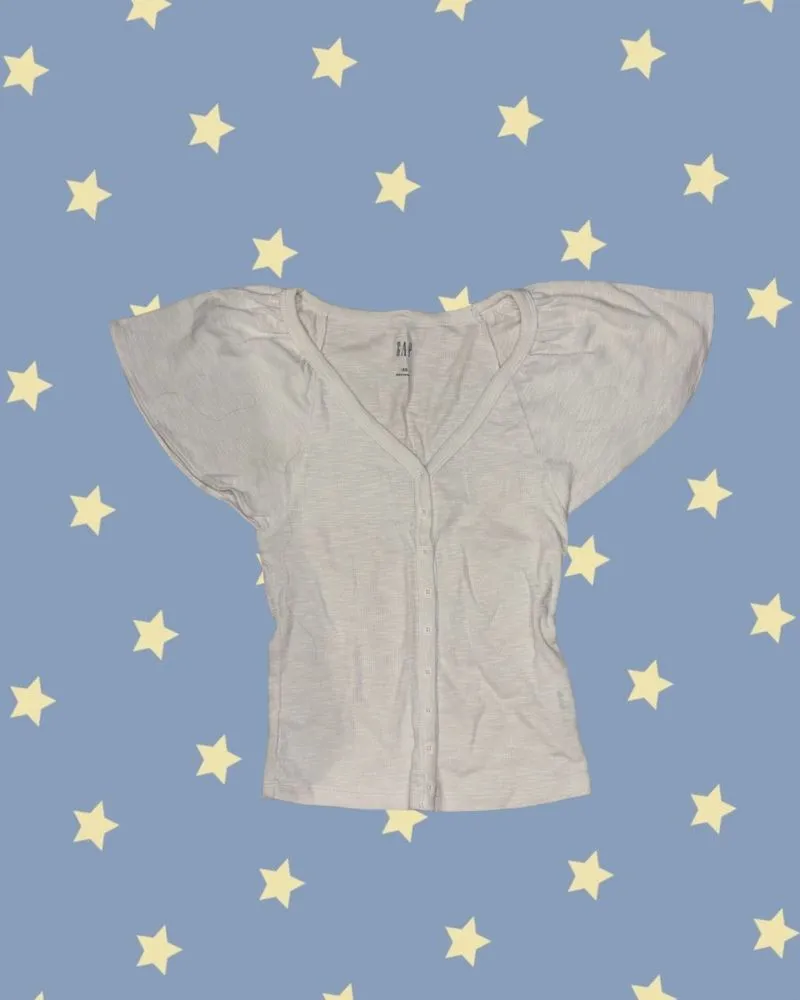 GAP Ribbed Button Top  photo 1