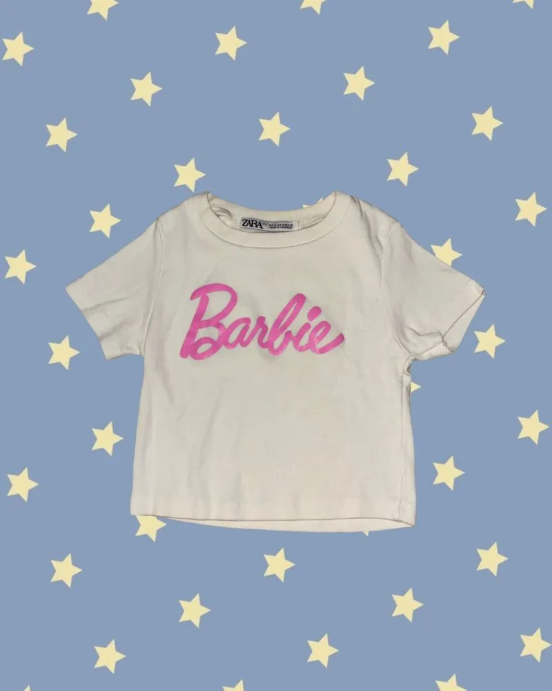 ZARA Barbie Pink Logo Tee  photo 1