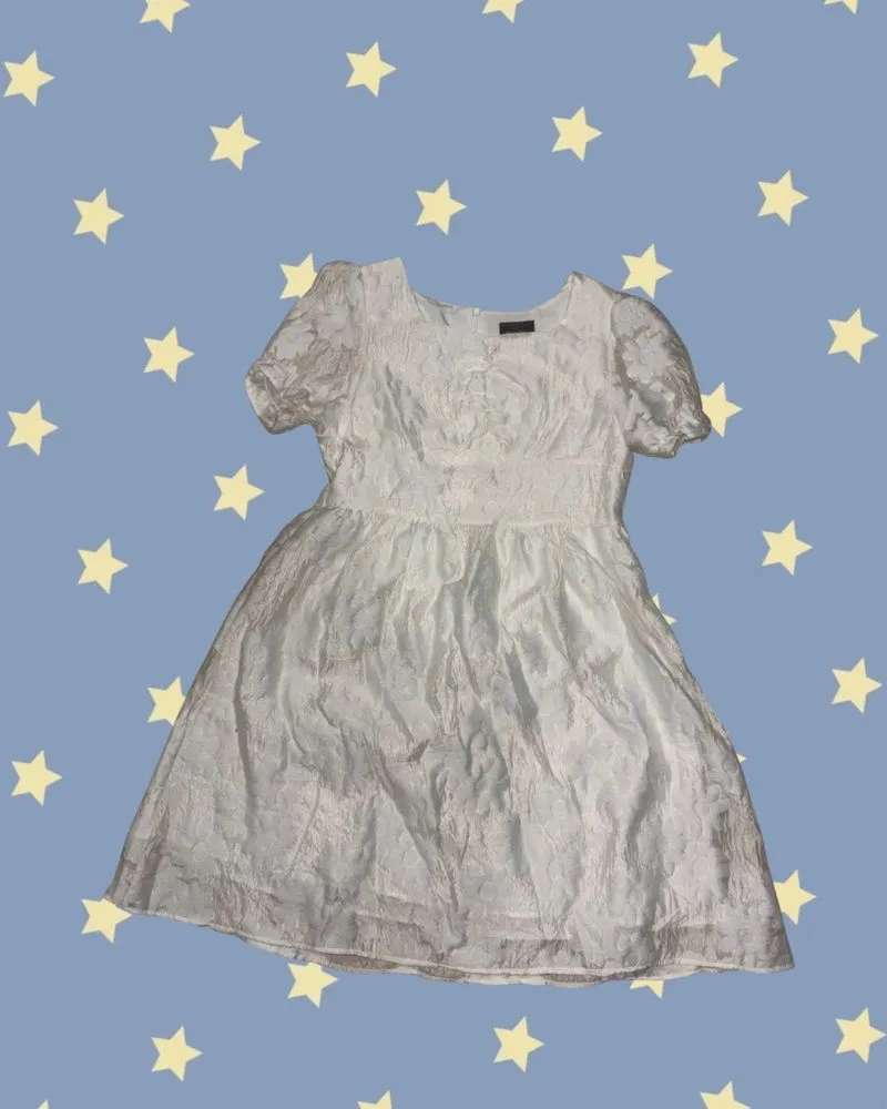 This Is April White Babydoll Floral Dress photo 1