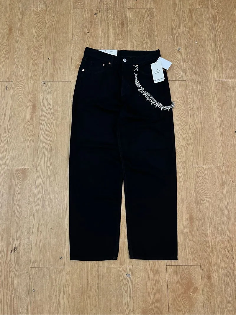 JEANS DENIM HNM LOOSE BAGGY PANTS BLACK photo 1