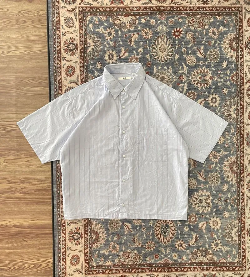 Kemeja Stripe Boxy Uniqlo photo 1