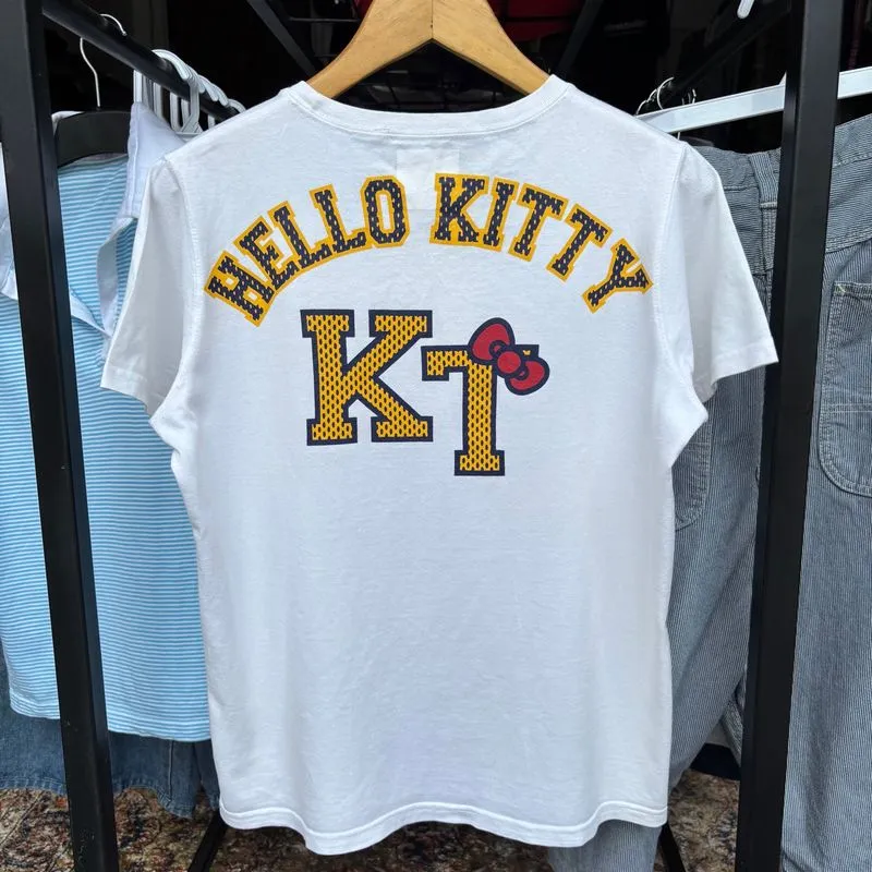 Y2K Hello Kitty Basketball White Tee photo 1