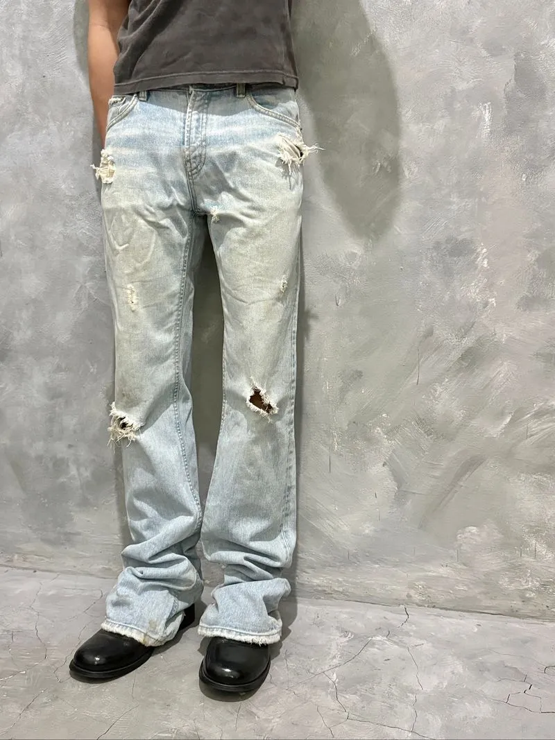 Distressed Denime X3 Straight Cut Jeans photo 1