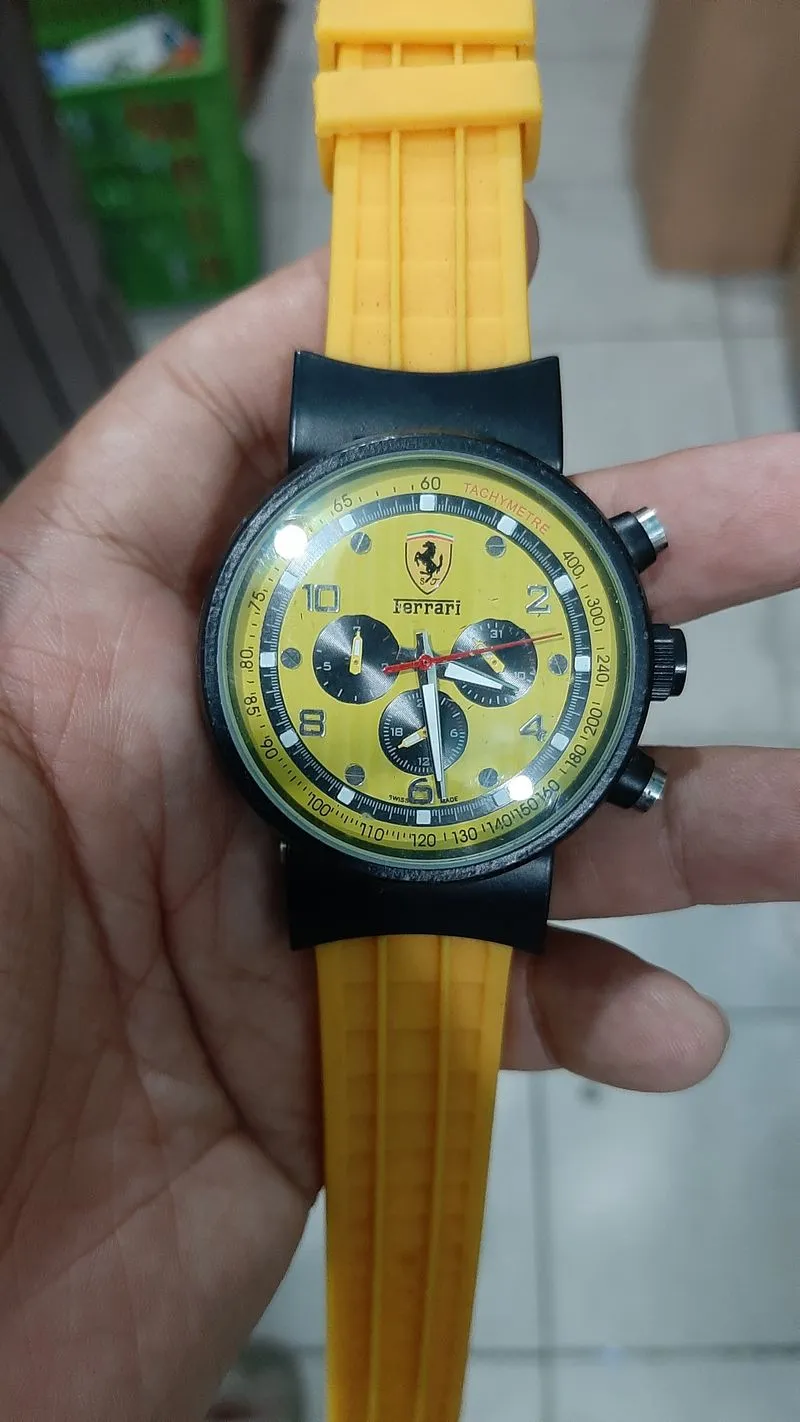 Jam tangan pria automatic ferari chronograph anti karat photo 1