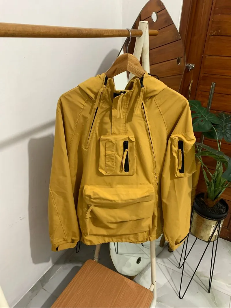 JAPANESE UNKNOWN ASYMMETRICAL TECHNICAL ANORAK JACKET  photo 1