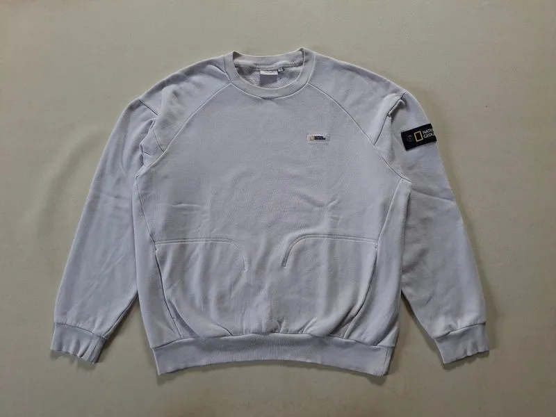 CREWNECK NATIONAL GEOGRAPHIC PATCH ORIGINAL 100% photo 1