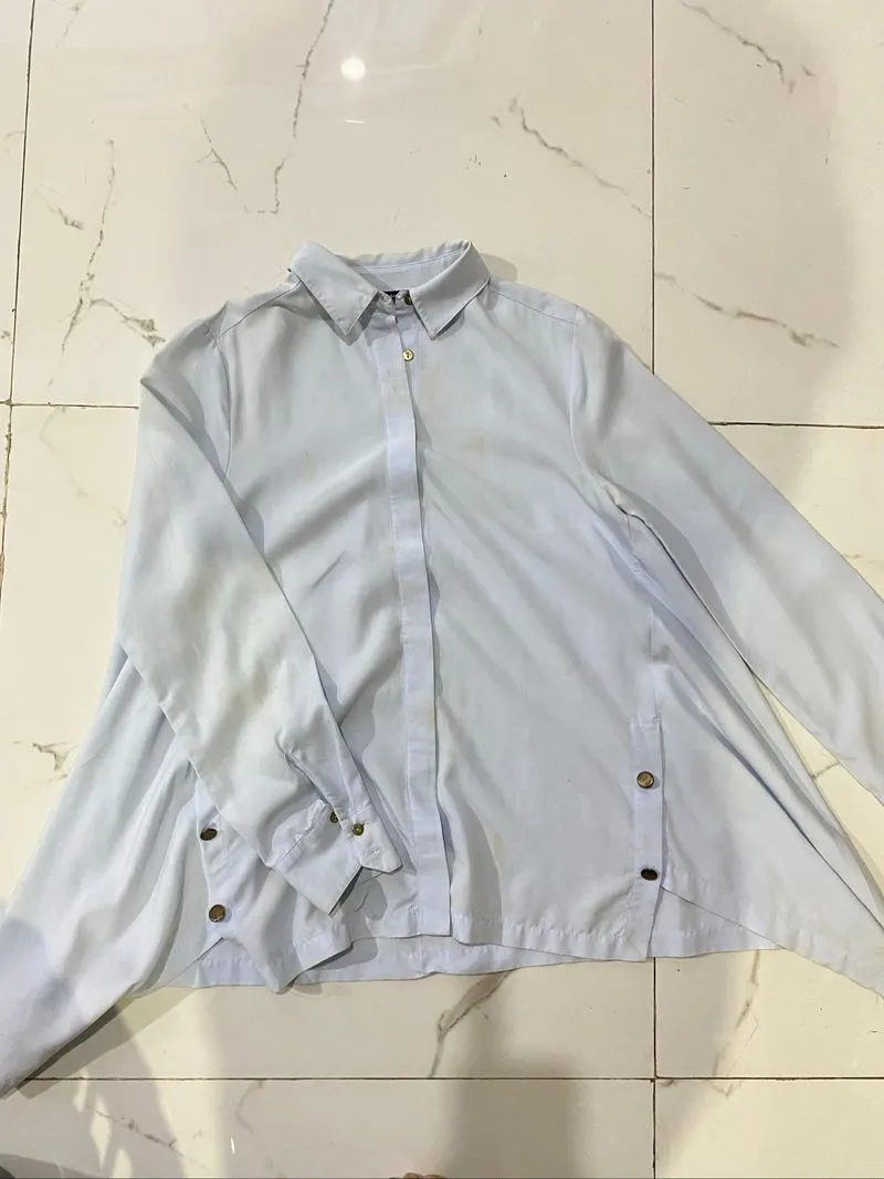 kemeja biru zara  photo 1