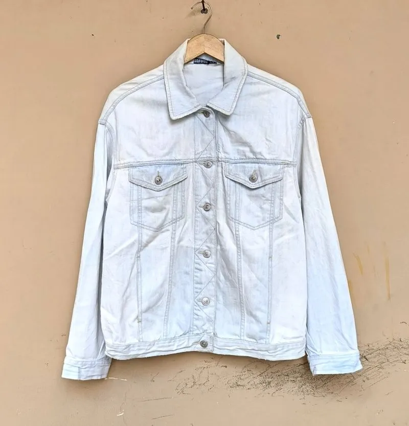 Zara denim basic fruit embroidery vintage unisex photo 1