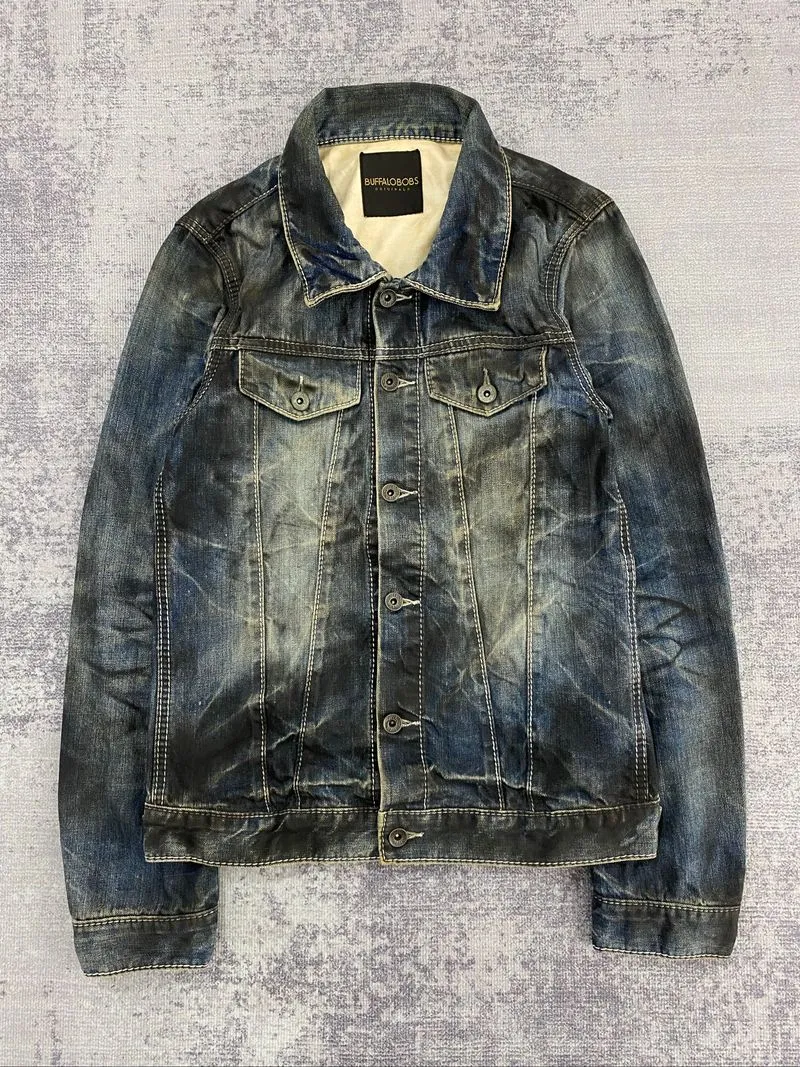 Buffalo bobs whiskered fade ifsx lgb goth denim jacket style photo 1