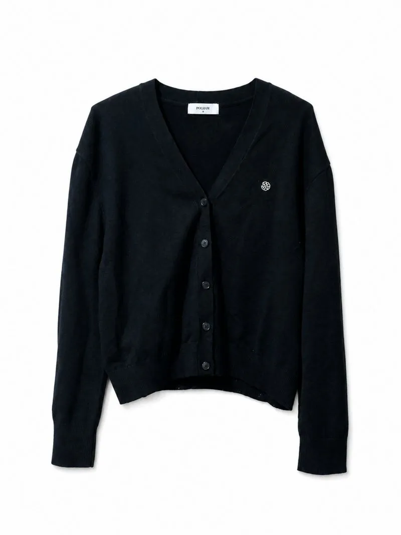 Cardigan wanita v-neck polham photo 1