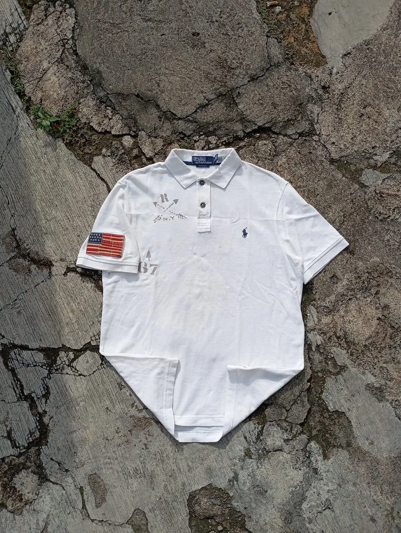 Polo shirt Ralph Lauren USA classic fit mesh Grapich  photo 1